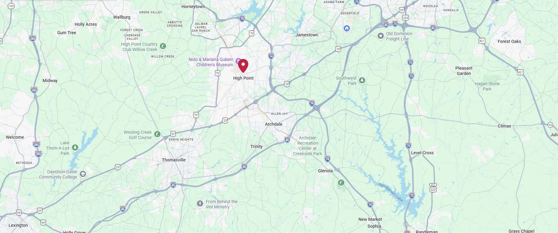 High Point NC service area map