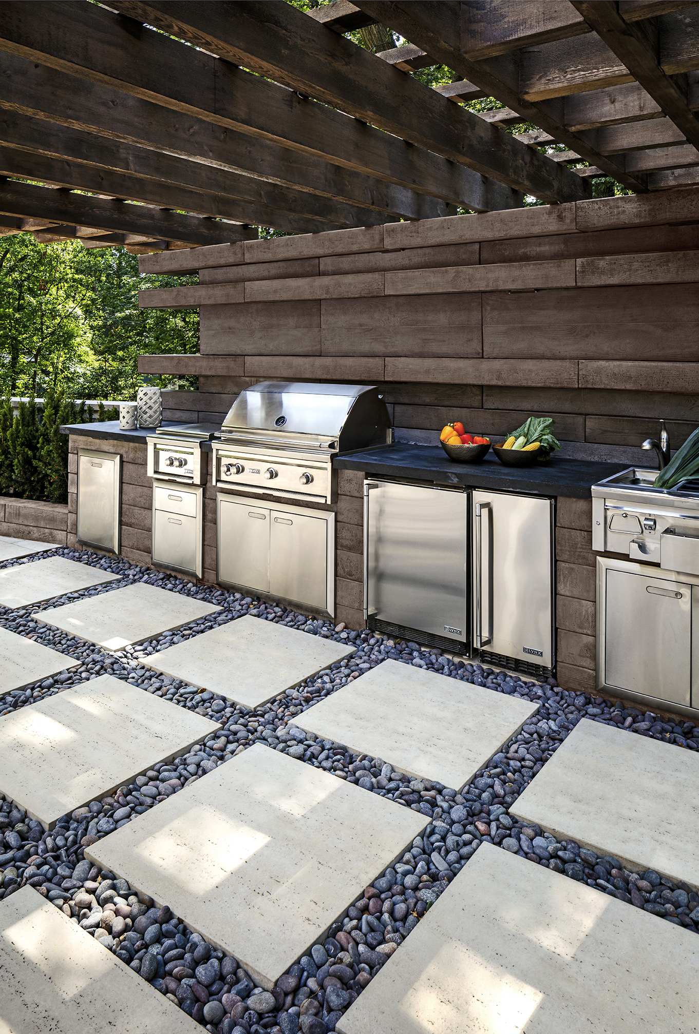 Outdoor kitchen design-build process
