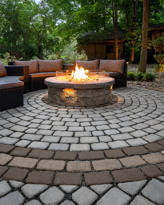 Custom paver patio design and installation by Bollman Landscape