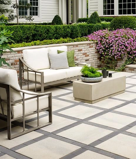 Techo-Bloc paver patio installation by Bollman Landscape
