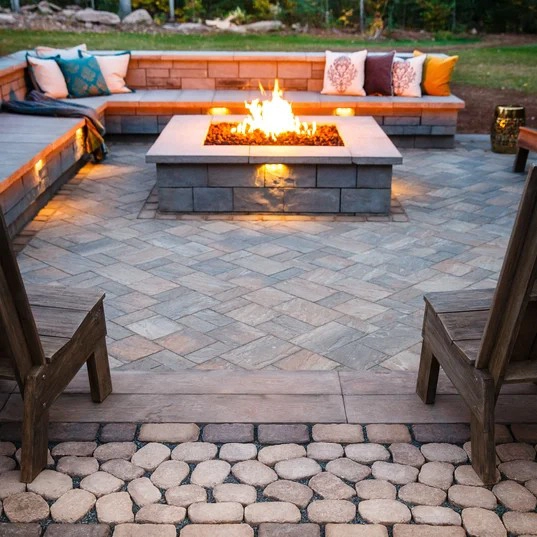 Custom paver patio by Bollman Landscape